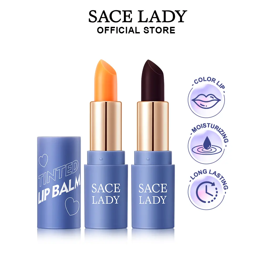 M-C [COD] SACE LADY Tinted Lip Balm Moisturizing Long lasting Lipstick Lip Makeup Cosmecis