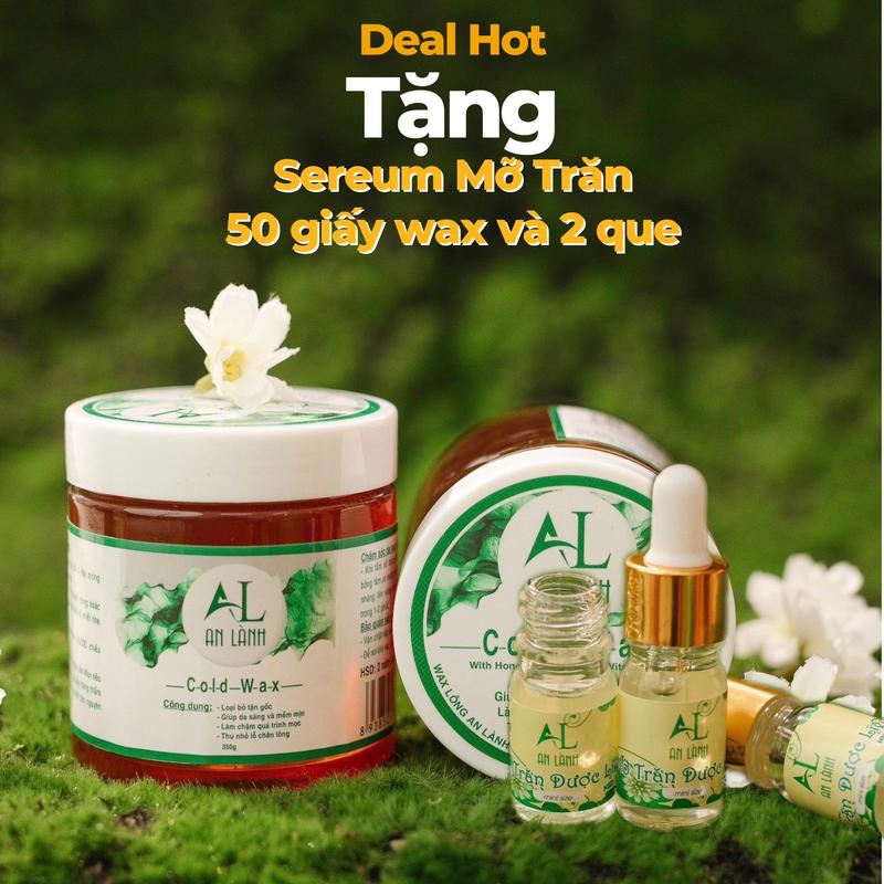 (Tặng Sereum Mỡ Trăn) Hộp Sáp Wax Lông An Lành (Tặng Kèm 50 Giấy Wax Và 2 Que) - Có Logo Dưới Nắp Và Đáy Lọ Tránh Mua Hàng Giả - Dọn Dẹp Sạch Sẽ Mọi Vùng Lông Cho Nam Và Nữ Trên Cơ Thể