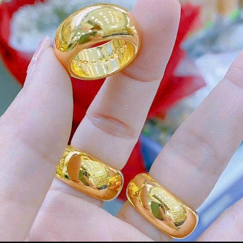 Nhẫn Trơn xi mạ 24 1L 9999 trang sức phụ kiện nam nữ nhẫn Women