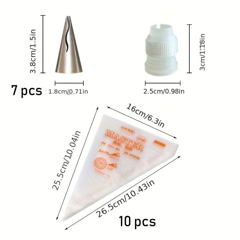 Stainless Steel Cake Decorating Nozzle Set, 18pcs/set Cake Decorating Tool, Cake Decorating Nozzle Kit, Baking Tool for Home Kitchen 1