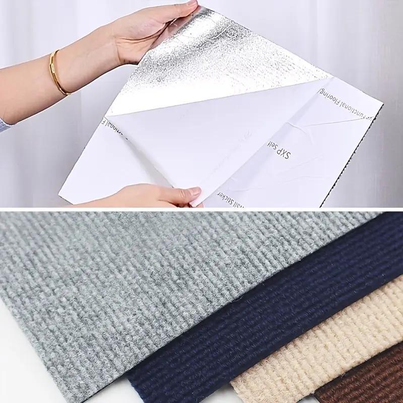 Product Introduction of Self-adhesive Floor Carpet, 10/20/30pcs Area Rug, Easy To Cut Square Rug for Office Use, Household Rug for Home Living Room Bedroom, Large Living Room Rugs, Room Decor 4
