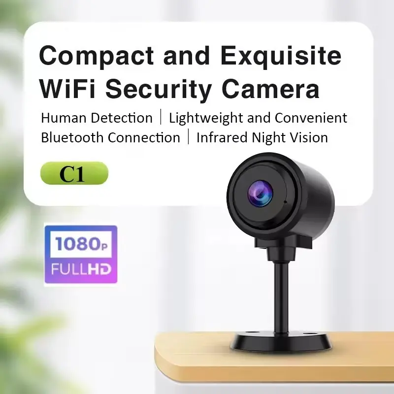 Hot-selling C1 HD Night Vision Camera Home Security WiFi Surveillance Care Recording Small Camera English Version