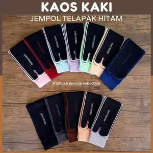 Kaos Kaki Jempol Telapak Hitam PREMIUM muslim dewasa spandex 30 dicuci dengan tangan saja