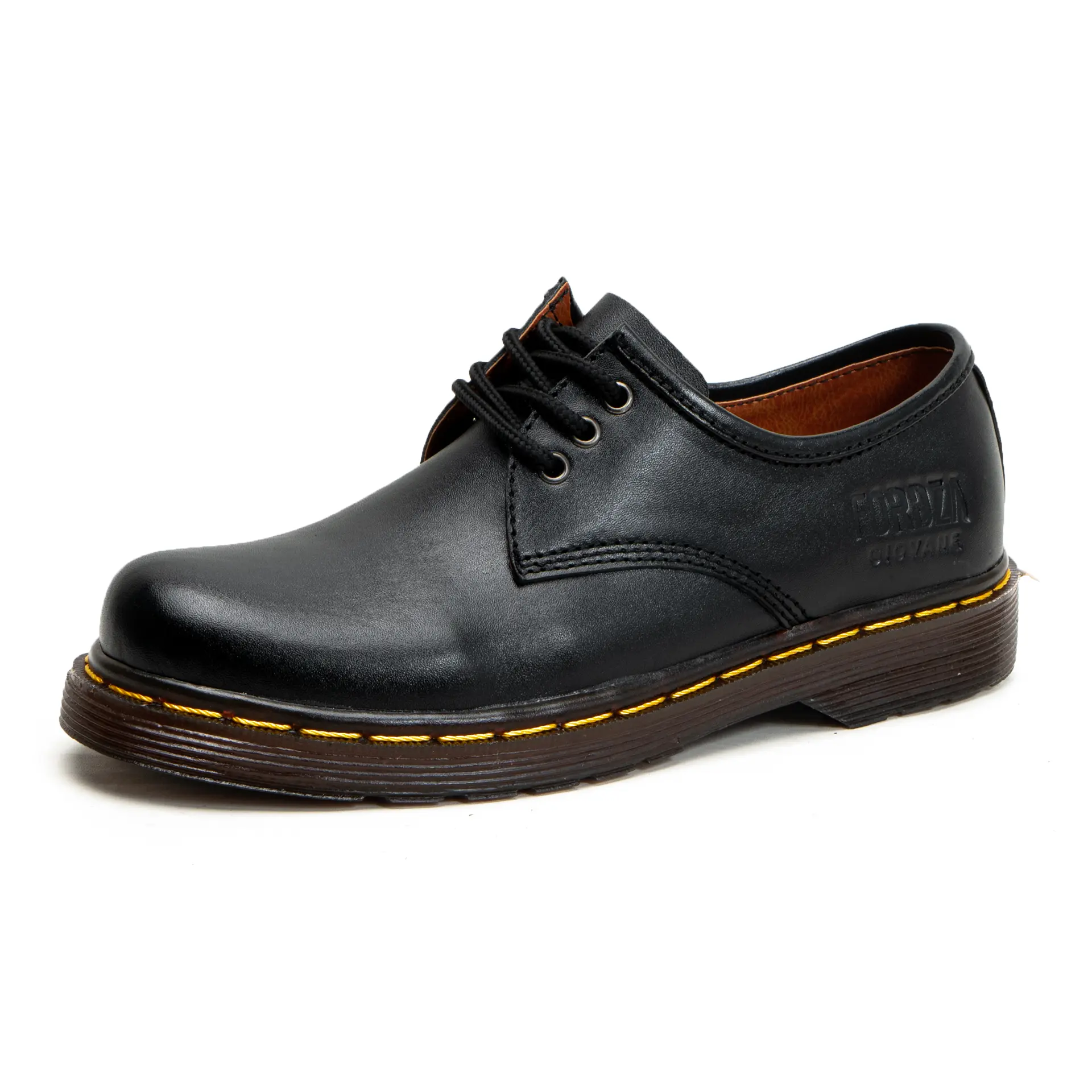 Sepatu Boots Casual Pria Low Boot Shoes 3 Hole Tali Kulit Asli T.1060
