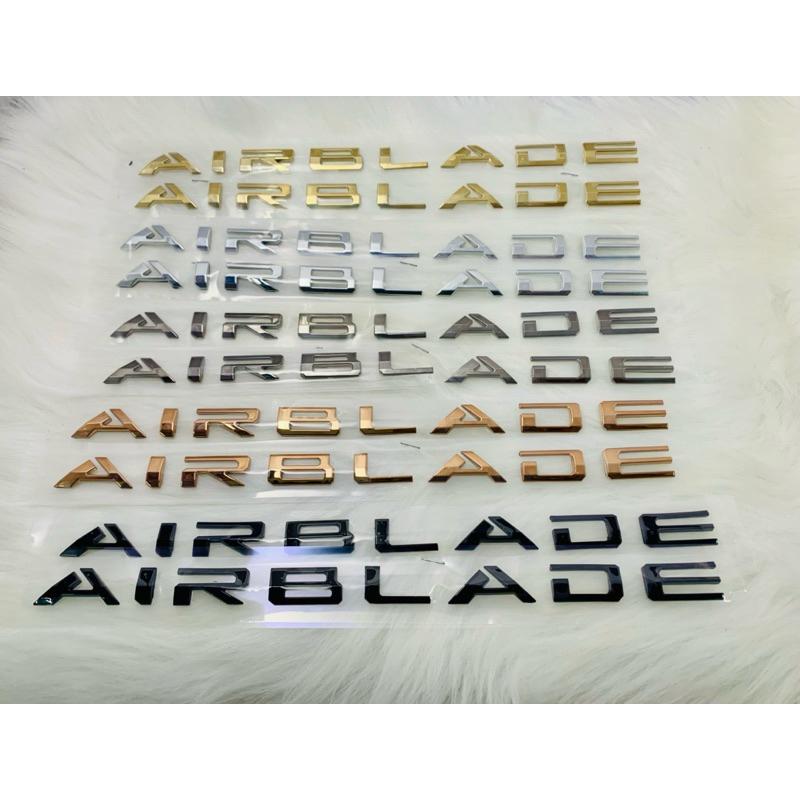 Bộ Tem dán xe logo chữ nổi ốp sườn xi cứng xe Honda  AB Air Blade đời 2020 - 2023 hàng loại Đep ( Gía cặp ) Nhãn Dán 0