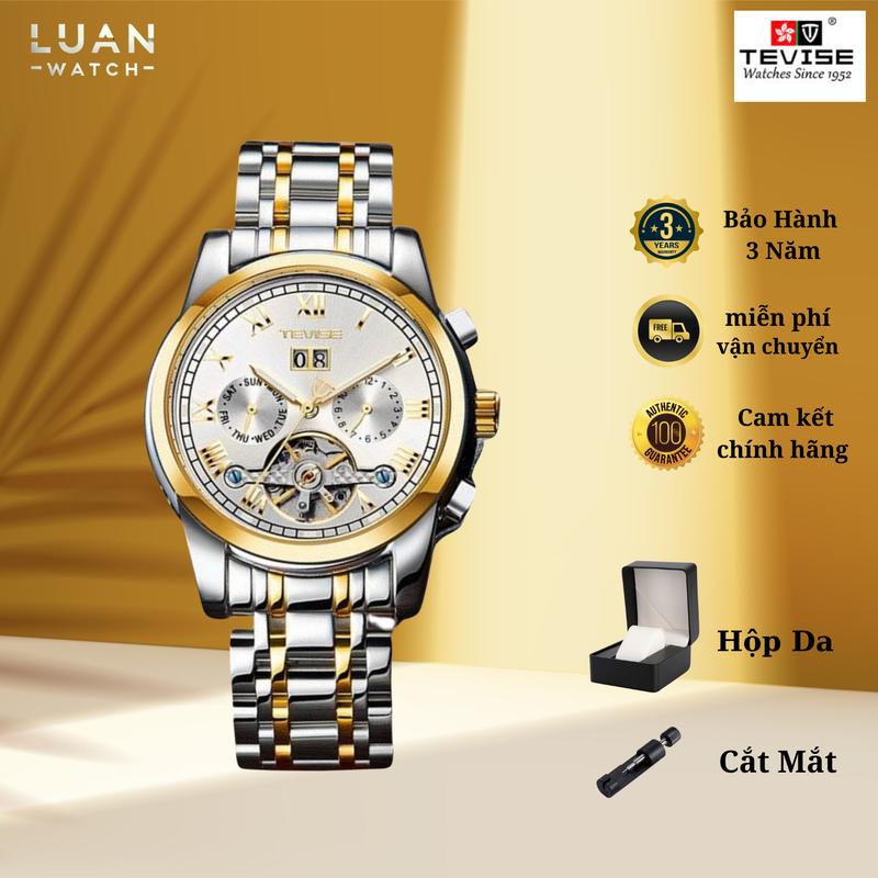 Đồng Hồ Cơ Nam TEVISE Chạy 6 Kim 3 Lịch, Size 40mm, Kính Phủ Sapphire, Chống Nước 5ATM | Hàng Chính Hãng
