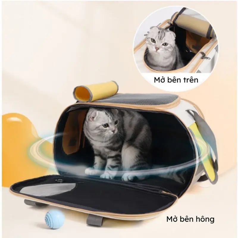 Túi Lưới vận chuyển chó mèo túi vận chuyển chó mèo dạng lưới thoáng mát kích thước lớn Hoshi Pet TVC06 7