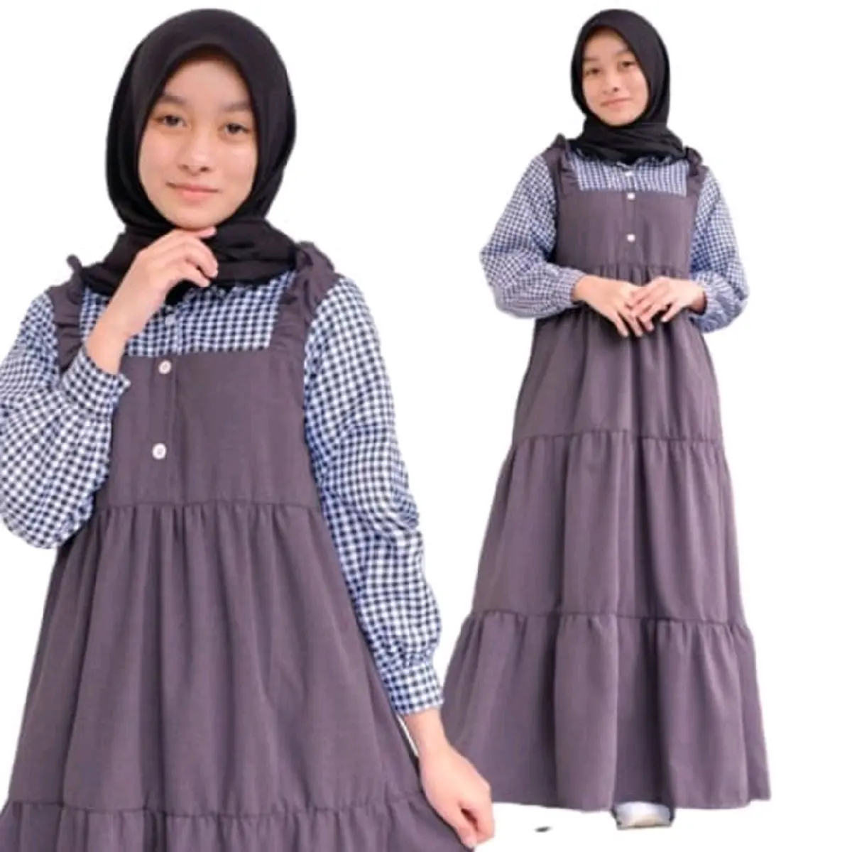 Gamis Anak remaja terbaru kekinian usia 9-10-11-21-12-14-15-16-17 tahun Dress Katun