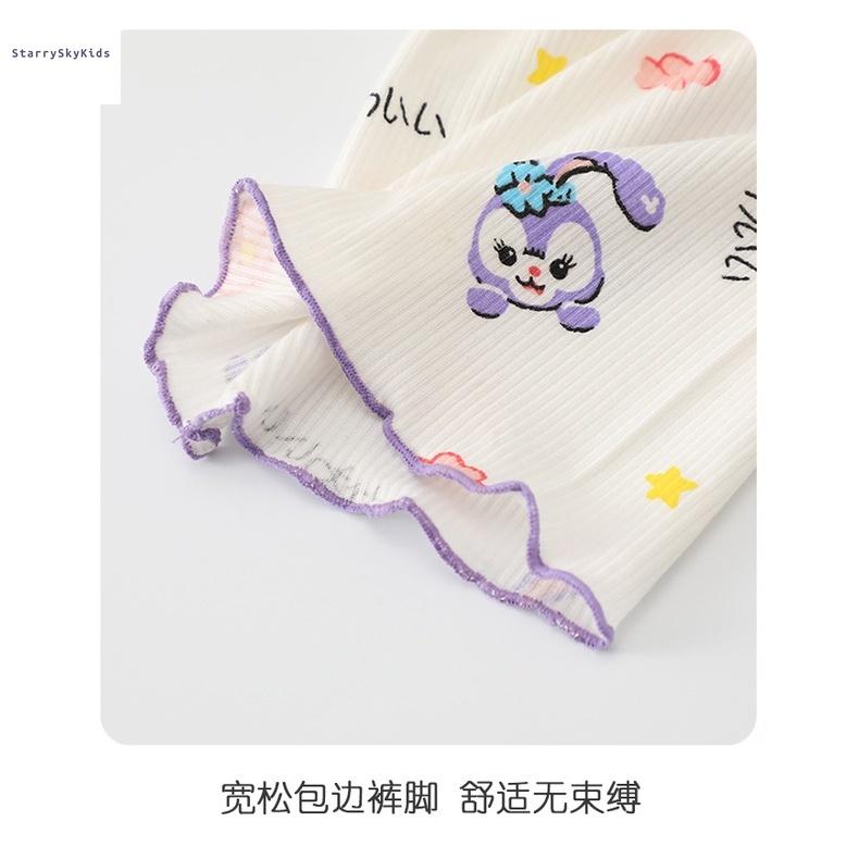Product Introduction of Fashionable Thin Ice Silk Short Sleeve Air Conditioning Pajama Set for Girls 90-160cm 20