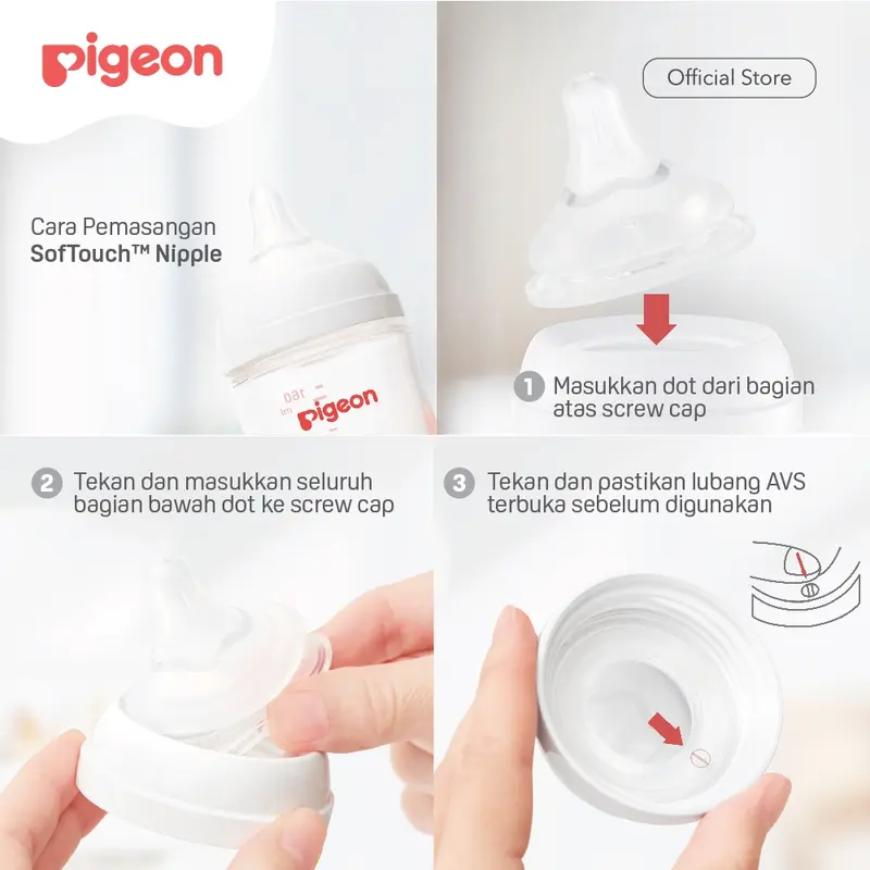 PIGEON SofTouch Nipple 2pcs Blister L 4