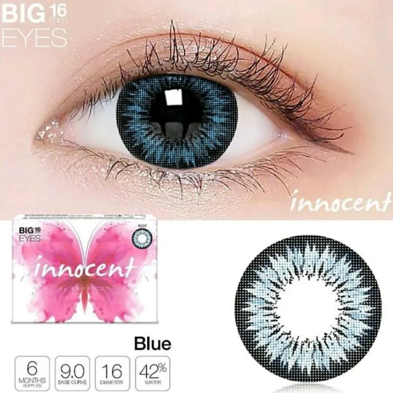 Paket Softlens Innocent 16 MM + cairan 60 ml + Jepitan free Lenscase 2