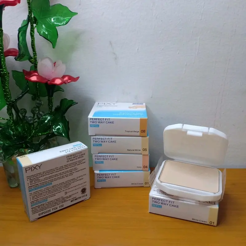 (12Pcs) Bedak Refill Pixy Two Way Cake Perfect Fit Powder 5