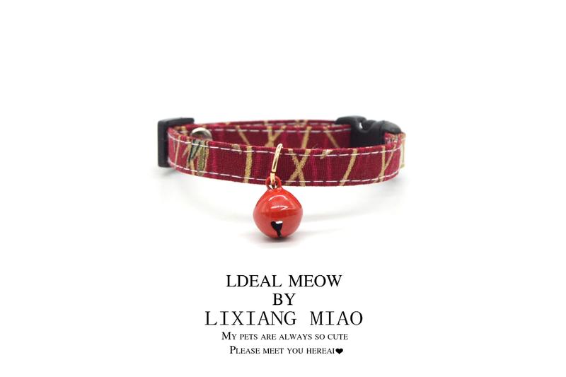 Product Introduction of Pet Neckband Necklace Lightweight Cute Bell Red Festive Decorative Cloth Material Cat Small Dog 6