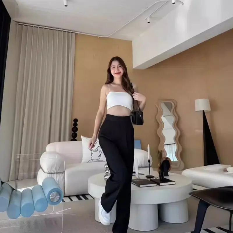 Quần Tây Ống Suông Big size Nữ Dáng Dài Khóa Hông Gen Eo Ôm body tôn dáng 95-98cm. 4