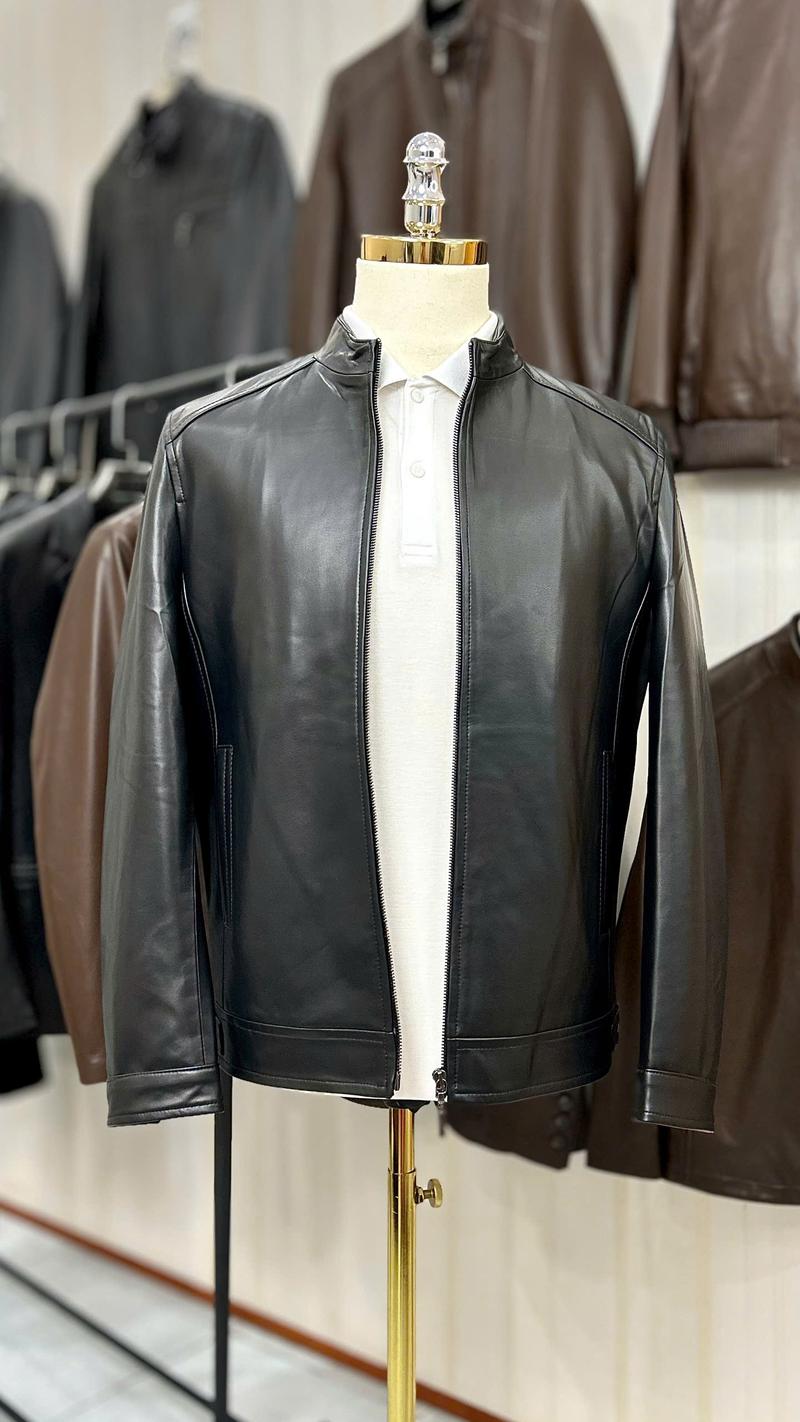 Product Introduction of (AF04) ÁO DA CỪU CỔ TRỤ CAO CẤP LARE LEATHER 2