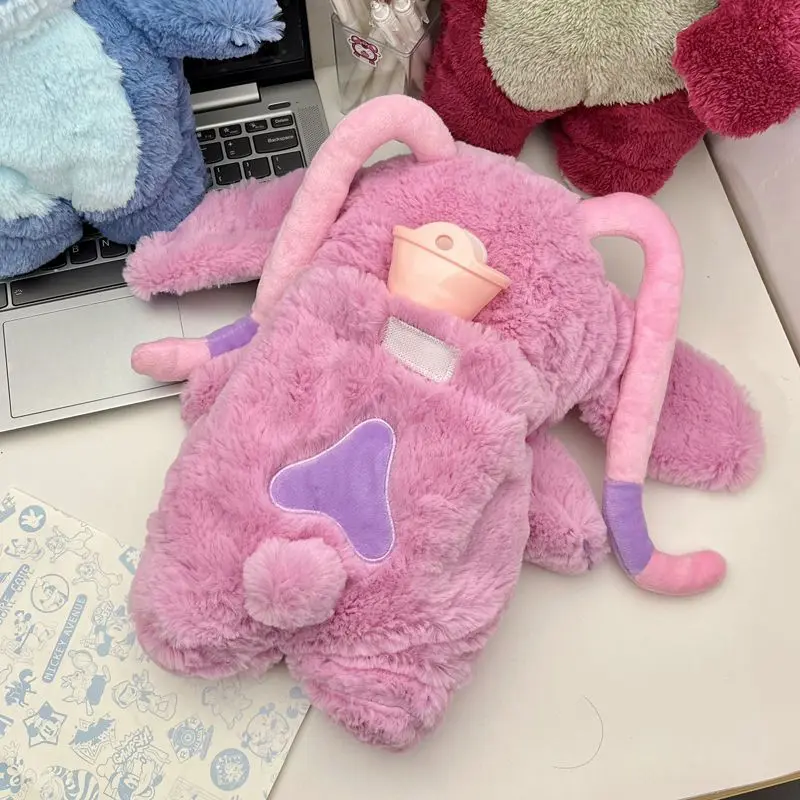 Bình Nước Nóng Nhồi Bông Mùa Đông, Thiết Kế Stitch, Cỡ Lớn, Kawaii, Thích Hợp Cho Phụ Nữ, Chức Năng Làm Đầy Nước, Máy Làm Ấm Tay, Quà Tặng Cho Trẻ Em 8