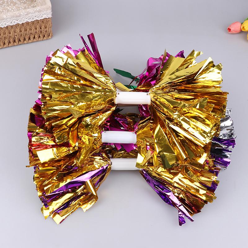Product Introduction of Handle Style Cheerleader Pom Poms Metallic Streamer Sport Match Vocal Dance Party Concert Decorator Props Club Supply 21