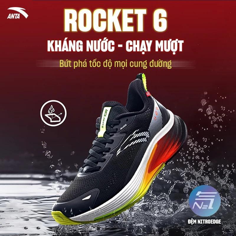 ĐỘC QUYỀN ONLINE Giày Chạy Bộ Bán Chuyên Nam ANTA ROCKET 6 1124D5581 | Giày Running Thể Thao 15-21 km Siêu Nhẹ ,Thoáng Khí Đế Cao Su Đàn Hồi Êm Ái Hạn Chế Trơn Trượt Bảo Hành Chính Hãng ANTA Sport