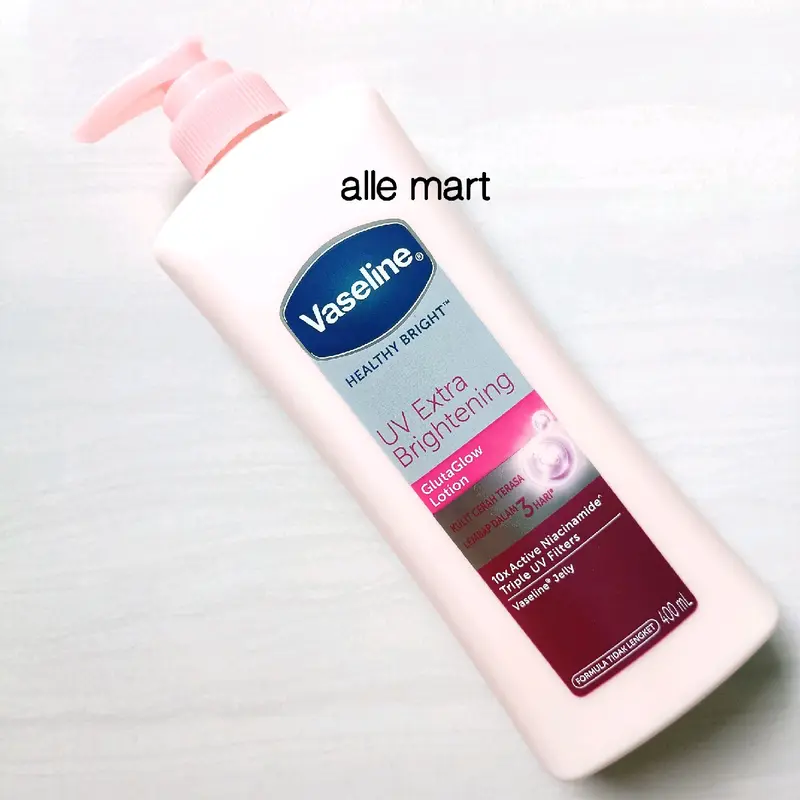 Vaseline Healthy Bright UV Extra Brightening Gluta Glow Hand Body Lotion 400 ml / Handbody Mencerahkan Kulit 2