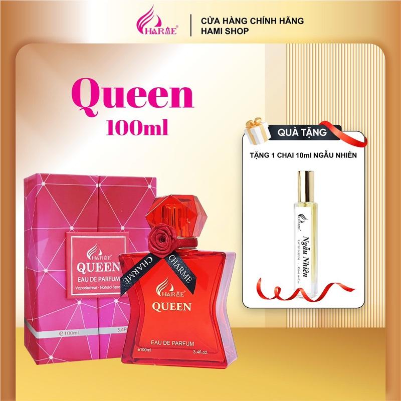 CHARME PERFUME - Nước hoa QUEEN 100ml dành cho Nữ dạng xịt thơm lâu [Tặng 10ml ngẫu nhiên]