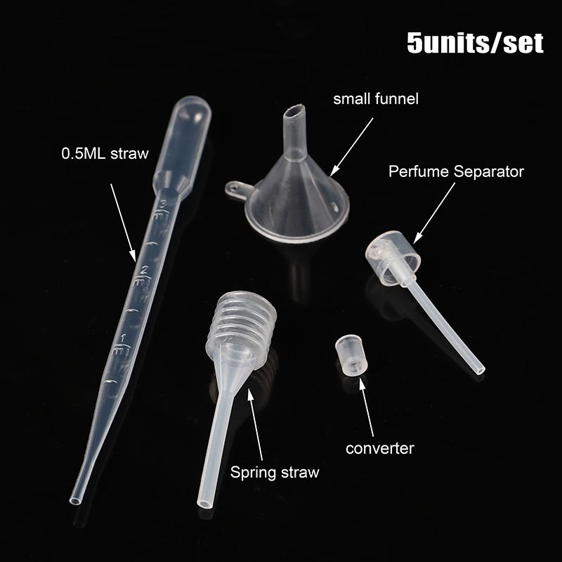 [zir]5Pcs Perfume Refill Tools Set Plastic Diffuser Straw Dropper ...