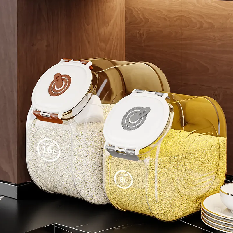 Household Rice Bucket 10kg High-End Rice Jar Food-Grade Rice Box ...