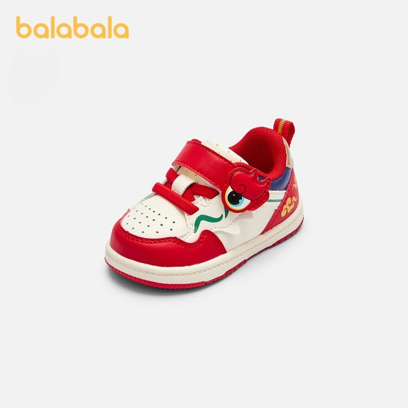  Giày Trẻ Em Balabala Giày Thể Thao Trẻ Em Giày Đi Bộ Cho Bé Trai Và Trẻ Sơ Sinh Màu Đỏ Và Trắng Phong Cách 2025 Mới 