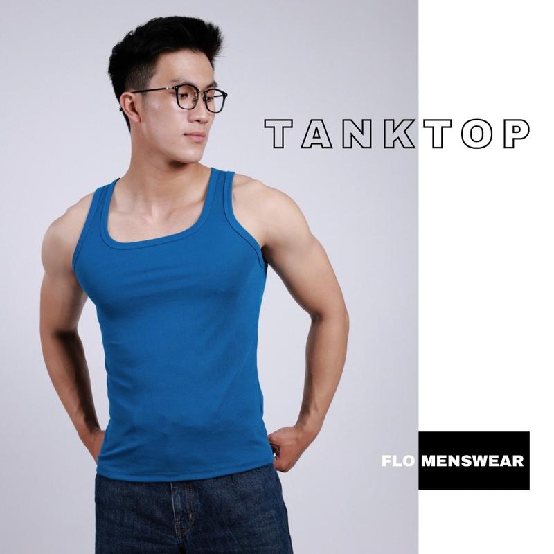 Áo Ba Lỗ Nam FLO Menswear Thun Tăm Lạnh Thoáng Mát Cổ Vuông