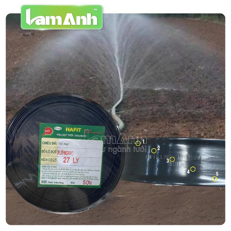  Cuộn 100m Ống phun mưa 27 34mm - Ống tưới phun mưa - Dây tưới phun mưa - Ống tưới cây - Dây tưới cây - Ống mềm tưới cây 