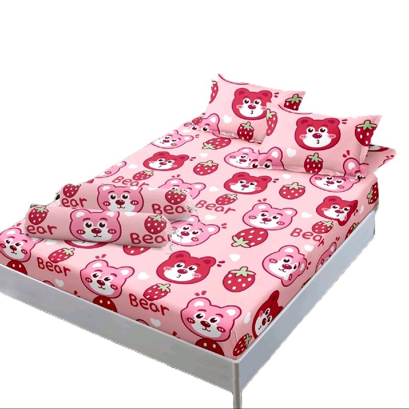COD sprei saja ANTI GESER DOUBLE KARET homemade tanpa sarung bantal guling motif karakter kartun anak lucu ukuran 120*200 0