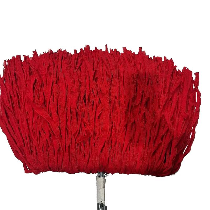 Cây Lau Nhà Cán Sắc Kẽm Dài 1m50 VẢI MÙNG Màu Đỏ Lau Sàn Làm Sạch