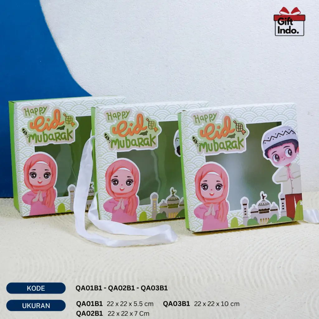 Box Kemasan Lebaran / Box Idul Fitri / Eid Mubarak / Box Mika Idul Fitri Box Kue Lebaran Kotak Lebaran Snack Lebaran Box Mika Kue | QA01B1 - QA03B1