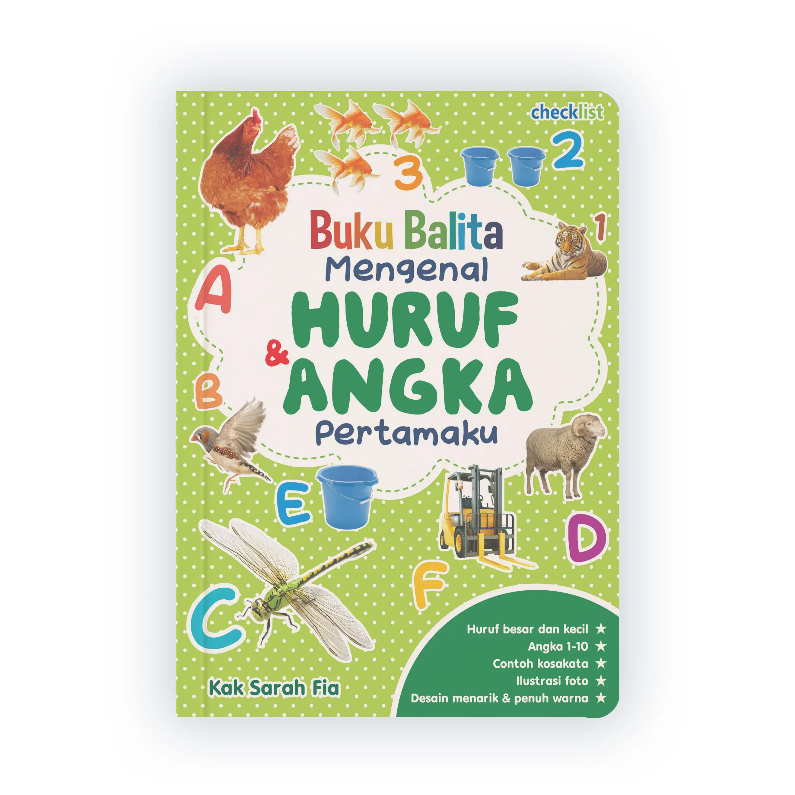 Buku Balita Belajar Pintar Mengenal Huruf & Angka Pertamaku Board Book Awet Bahan Kertas Tebal