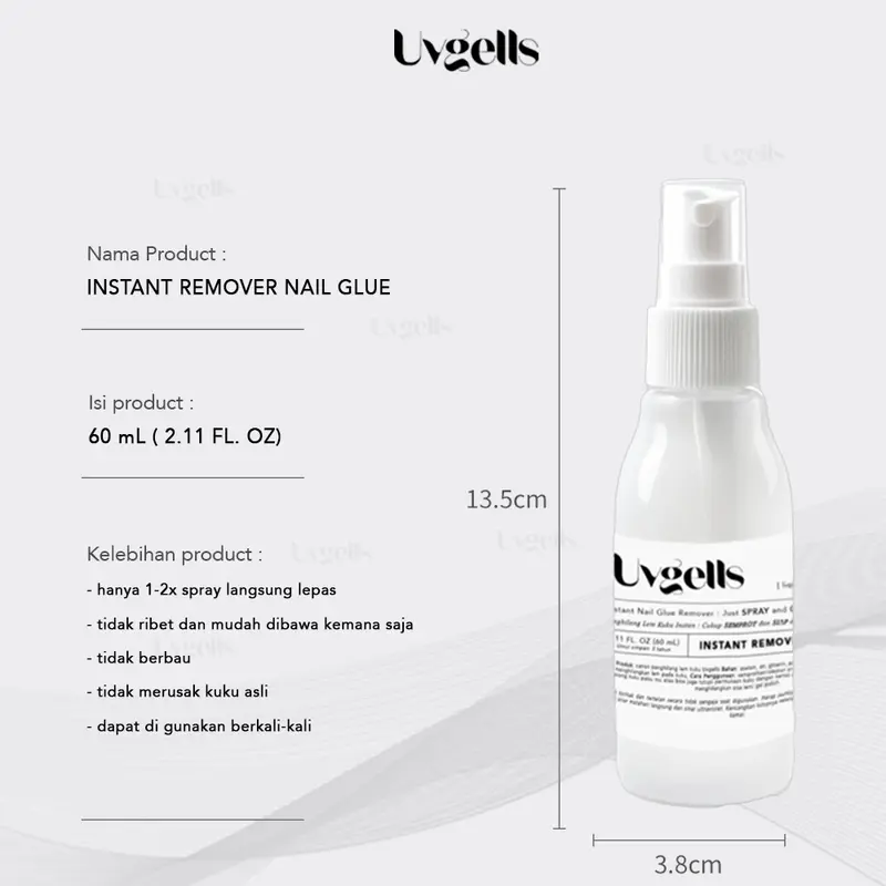 (BPOM) PERTAMA DI INDONESIA! Instant Nail glue and Remover Uvgells / Lem kuku / Lem extension / Remover Nail Extension / remover nail gel / Lem fake nails / Lem nail extension 6