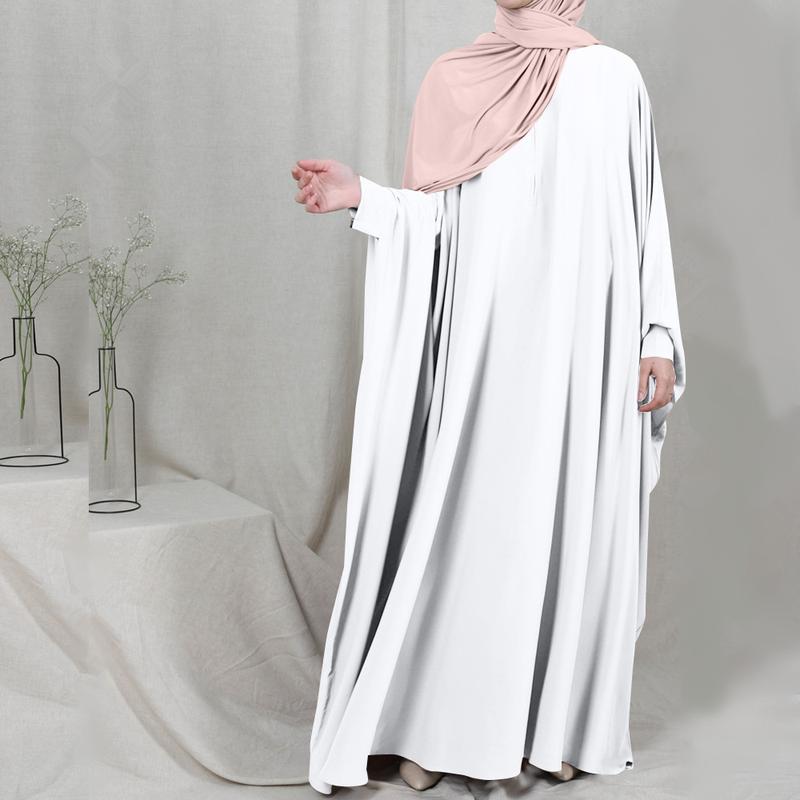 Product Introduction of Large Swing Solid Color Robe Dress plus Size Women's Loose Casual| abayas singapore alaydrus bambina baju kurung raya 2025 ke barung butterfly sparkly dress coquette mesir black lavella luna plus size pashmina zainab collection glitter 11