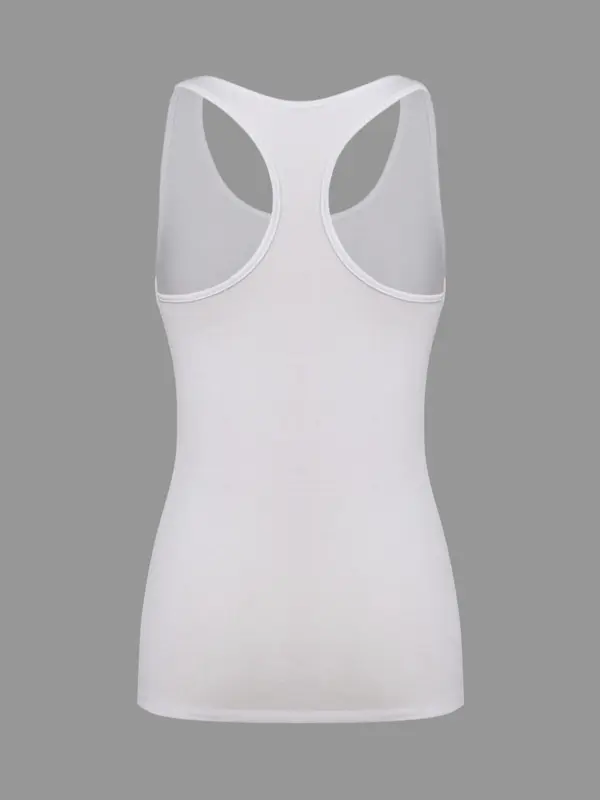Women's Solid Round Neck Sports Vest, Breathable Comfortable Quick Drying Racer Back Tank Top for Gym Workout, Ladies Sportswear for Summer Yoga Workout 1