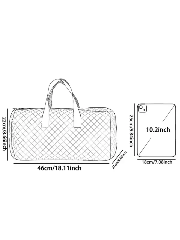 Cartoon Animal Print Travel Bag, Large Capacity Travel Bag, Portable Overnight Bag, Fashionable Travel Bag, Yoga Training Bag, Crossbody Bag with Shoe Storage 1
