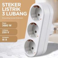 Gambar Kaozelo Steker Listrik 3 Lubang Grounding Socket Extension 3680W 16A 250V - B3-1G - Putih dari Kaozelo Kota Administrasi Jakarta Barat 1 Tokopedia