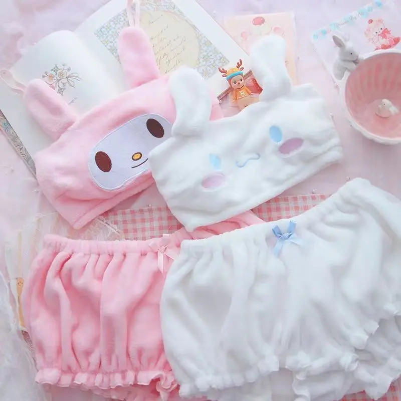 Bộ Đồ Ngủ Chó Yugui, Ngọt Ngào Và Dễ Thương, Phong Cách Nhật Bản, Thoải Mái, Lót Lông Cừu, Bộ Đồ Lót, Áo Ống Dây Nhồi Bông Dày Dặn 1