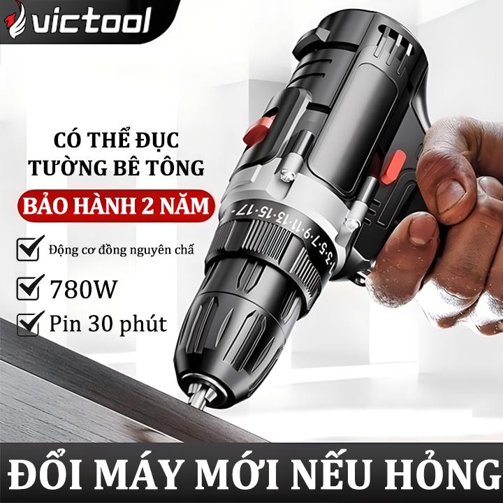 Máy vặn vít cầm tay đa năng Victool, máy khoan pin cầm tay pin cầm khỏe 15000mah, máy khoan sử dụng gia đình