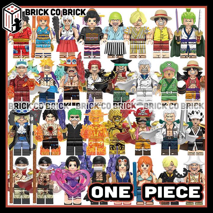 One Piece Đồ chơi Lắp ráp Monkey D Luffy Sabo Portgas D Ace Edward Newgate Mô hình Law Zoro X0355