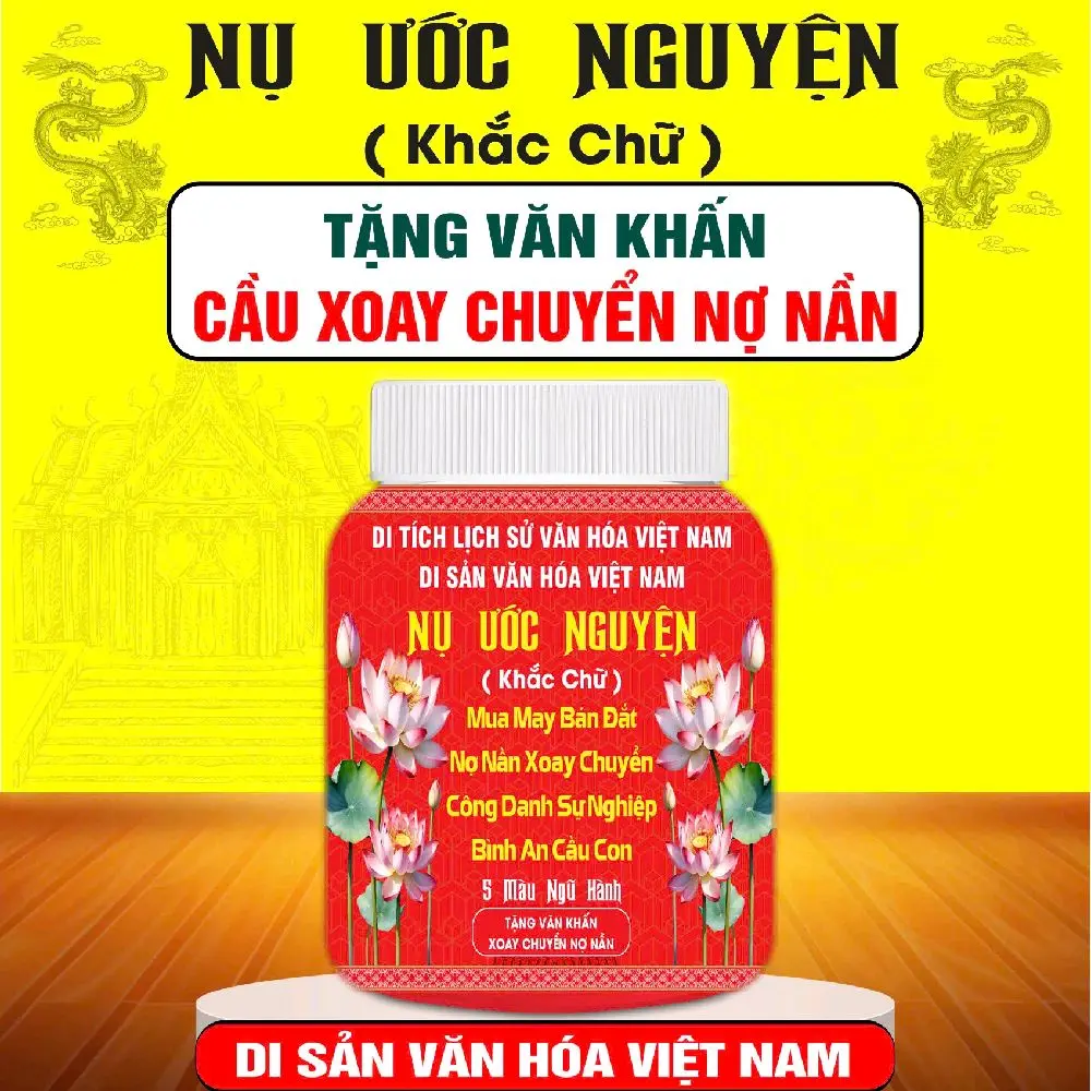 1hộp NỤ ước nguyện 4 mặt ĐỎ XOAY CHUYỂN NỢ NẦN