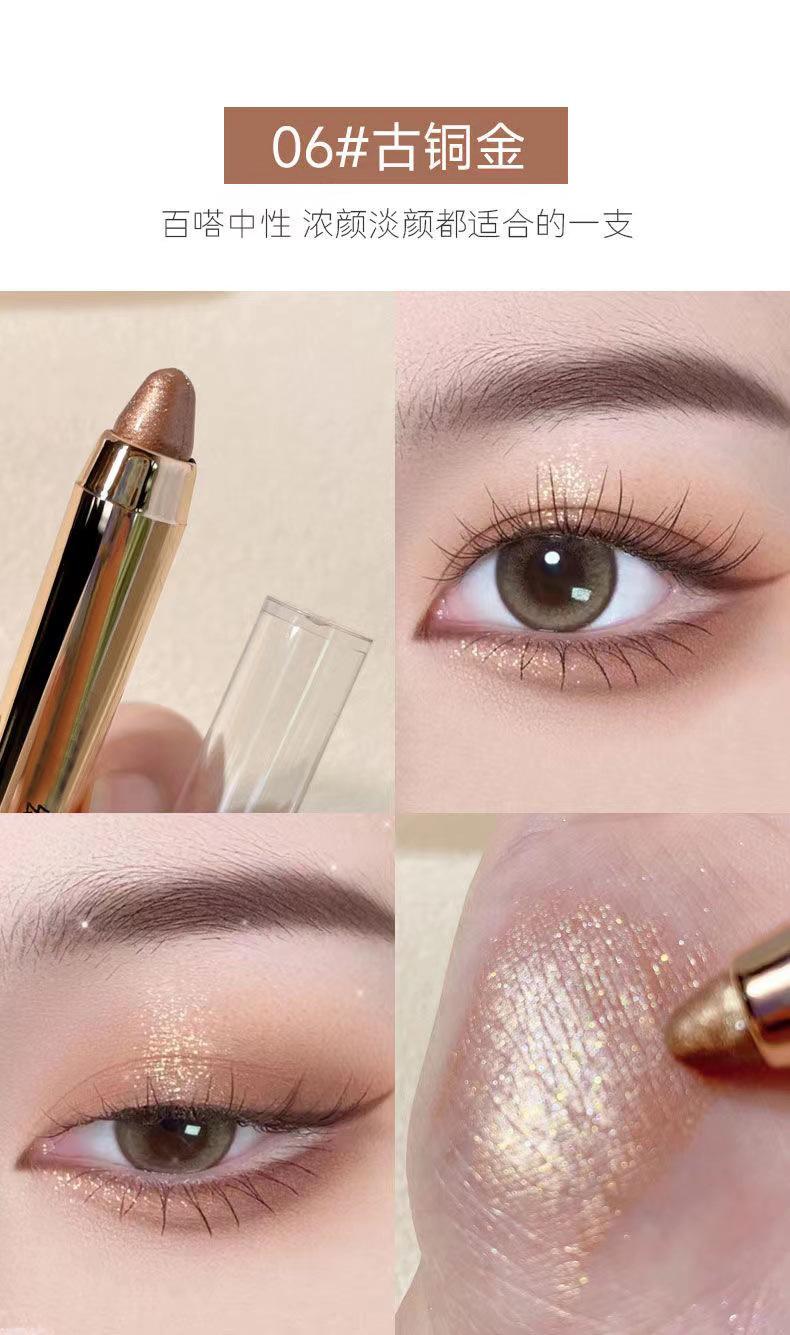 Product Introduction of Lazy Eye Makeup Highlight eye Pen Lying Silkworm Pen Double head eye Stick Stain Eye Makeup Repair Highlight 9