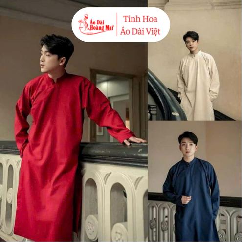 Áo dài nam cách tân ngũ thân vải dạ xước cao cấp - Mặc Tết Đi Lễ Chụp Ảnh Cưới Hỏi- Áo Dài Hoàng Mai