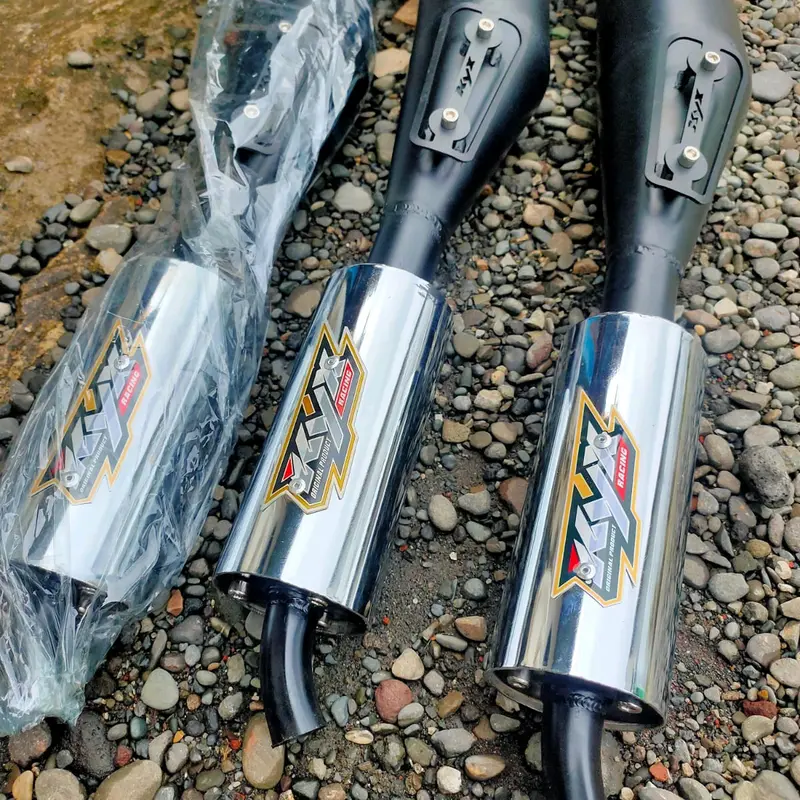 Knalpot Yamaha Alfa Perut Hitam ORIGINAL KYX Racing sepeda  motor Kendaraan 1