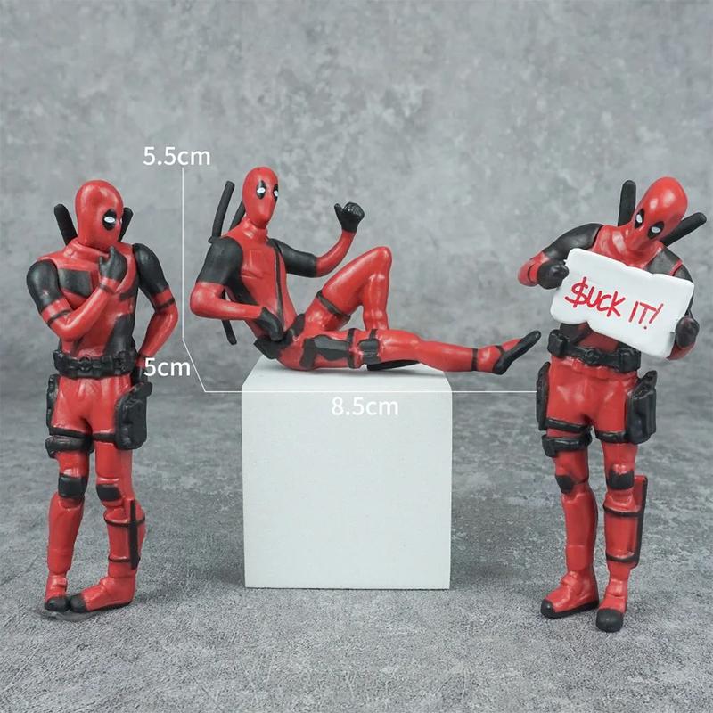 Product Introduction of ตกแต่งโต๊ะ Deadpool, โมเดลตลกและน่ารัก, สูง 8 ซม., เหมาะสำหรับรถยนต์และที่บ้าน, ของเล่นโมเดล X-MAN, 6 นิ้ว 4