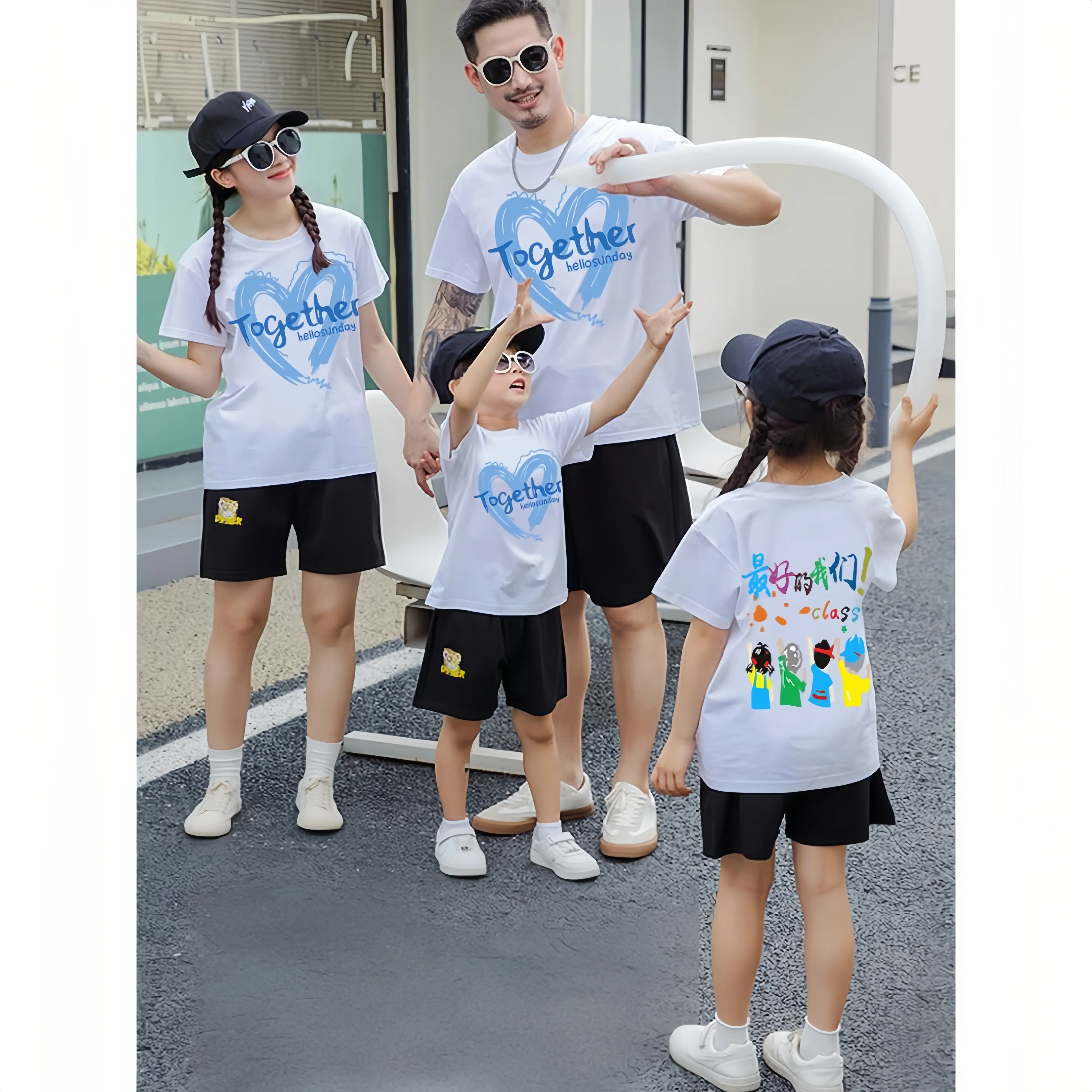พร้อมส่ง&CODเสื้อยืด ชุดครอบครัว เสื้อผ้าพ่อแม่ลูกระดับไฮเอนด์,เสื้อผ้าฤดูร้อน,ครอบครัวสามคน,ครอบครัวสี่คน ชุดครอบครัวพ่อแม่ลูกน่ารักๆ เสื้อยืดครอบครัว ชุดนอนครอบครัวพ่อแม่ลูก Clothing Women ผู้หญิง