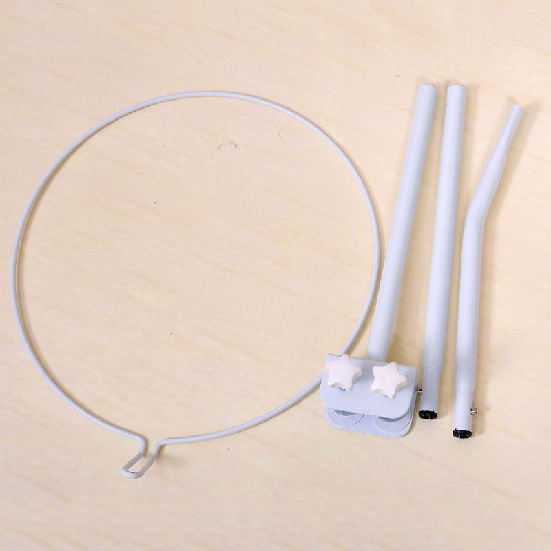 Adjustable Mosquito Net Stand Holder for Baby Crib Cot Bed Clip-On Bracket Iron 4