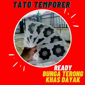 TATO BUNGA TERONG KHAS DAYAK [SEMI-PERMANENT]