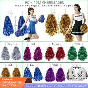 Pompom Cheerleader / Hiasan Pom Pom Rumbai Pemandu Sorak / Pom Pom Rumbai Nari / Hiasan Rumbai Dance
